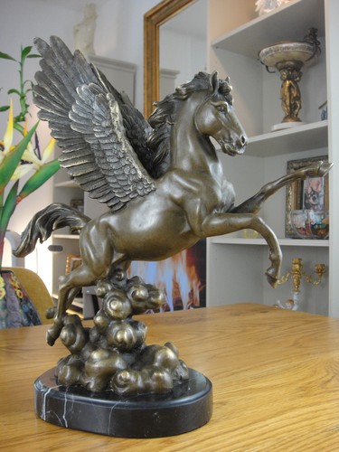 Bronze statue pegasus horse - bronze,