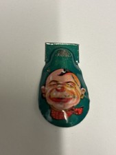 TIN TOY CLICK CLACKER THUMB NOISE MAKER REALLY NICE SHAPE CLOWN
