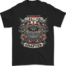 Sons of Arthritis Funny Biker Motorcycle Mens T-Shirt 100% Cotton