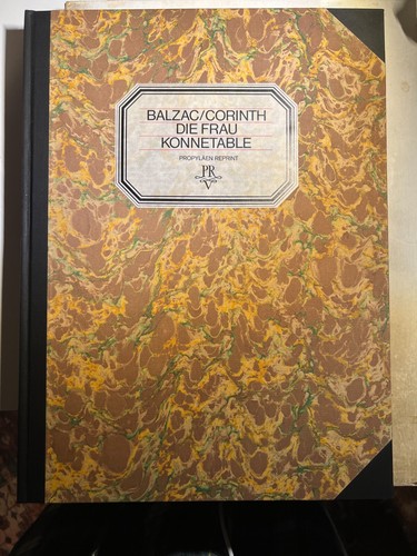Rare 1975 lovis corinth - corinth, balzac