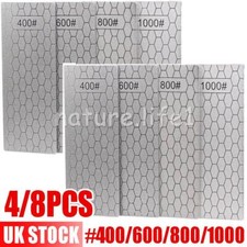 4/8 Diamond Whetstone Sharpening Stone Plate Grindstone Sharpener Tool #400-1000