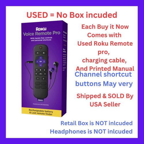 Used roku voice remote pro - roku,
