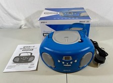 Groov-e Original Boombox CD Player Stereo FM Radio Portable Blue - MINOR DAMAGE