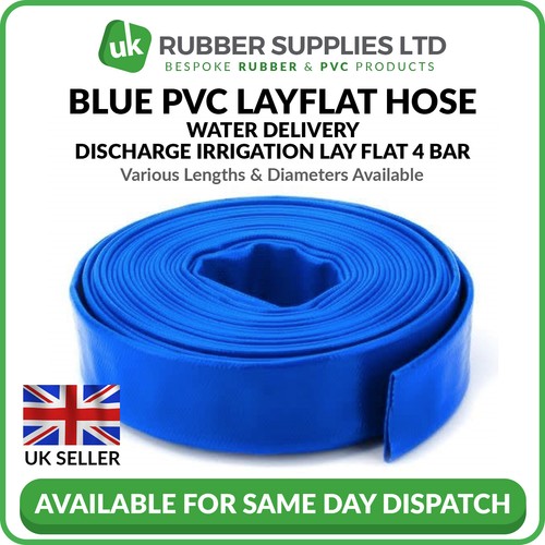 Blue pvc layflat hose water - blue,
