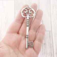 1 x Large Key Tibetan Silver