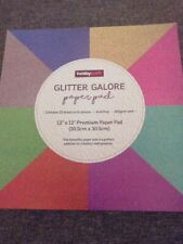 Hobby craft Glitter Galore Paper Pad 12 X 12 Inch Sheets