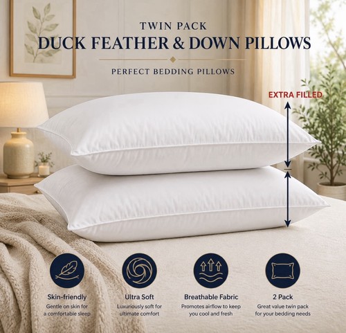 Duck feather down - feather, pillows