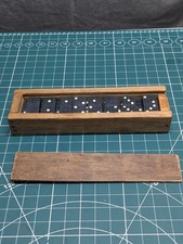 Vintage/Antique Domino Set in Original Wooden Box  Double Six - Complete