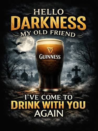 Hello darkness metal tin sign - darkness,