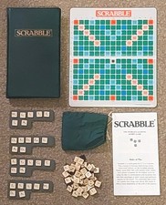 Scrabble Magnetic Travel Game 1992 Edt by Spears.complete,98 tiles,good cond.