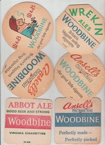Brewery tandem beermats - 6x,