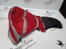 Baby Jogger City Mini DOUBLE LEFT replacement hood fabric Red Light Grey