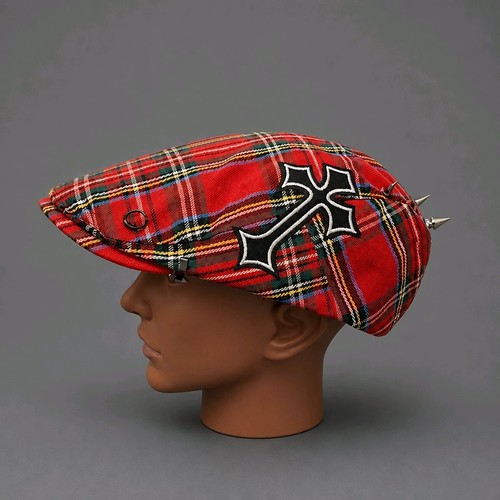 Custom punk spiked tartan flat - custom,