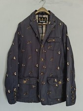 Barbour Adventure Jacket Embroidered Field Coat Blazer Cotton Hunting Safari M