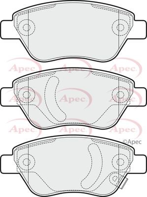 Apec front brake pad - front, set