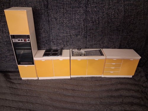 Vintage sindy yellow - yellow, kitchen