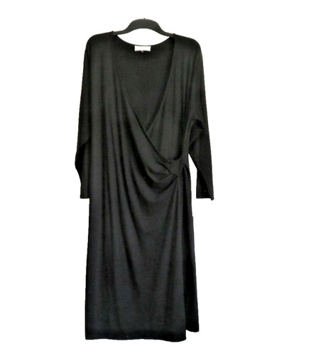 Black midi length wrap - black, style