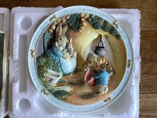 Bradford exchange, Peter Rabbit Safely Home, 3D  Musical Plate A9338