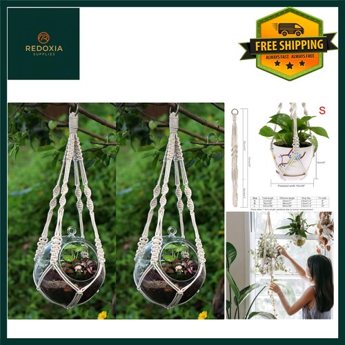 Elegant macrame plant hanger - plant,