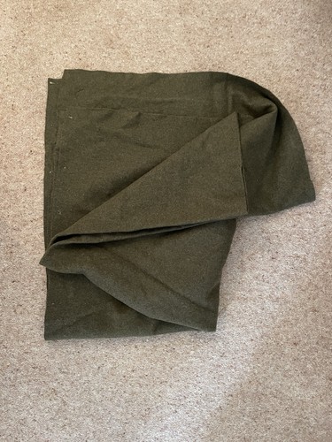 Green kahki wool army blanket - kahki,