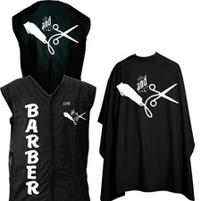 Custom Barber vest uniform, Barbershop Vest, Barber smock, Barber vest and cape