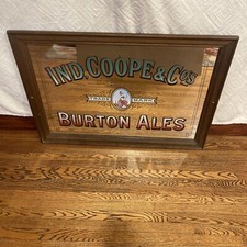 Antique 1920s Pub Mirror Ind