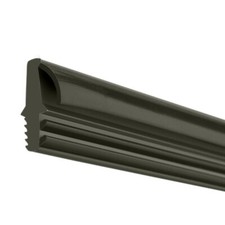 Black Weather Water Bar Door Threshold with Flipper Seal for Wood Timber.