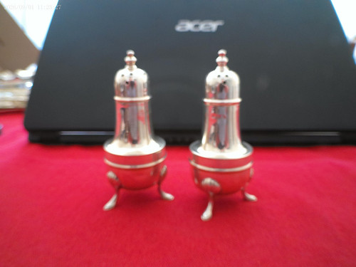Antique pair solid silver - pair,