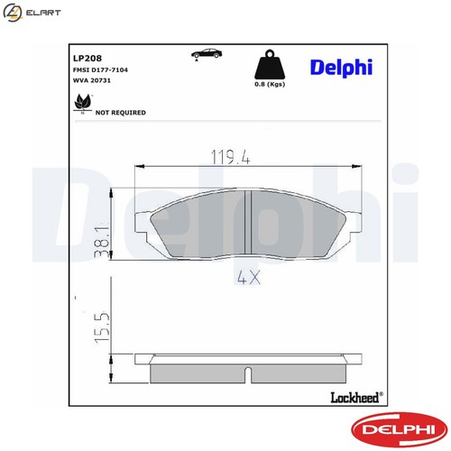 Brake pad set disc - pad,