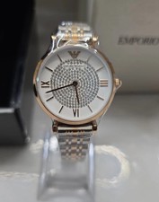 New EMPORIO ARMANI AR1926 Rose Gold Silver Ladies Womens Watch 3 Days Express