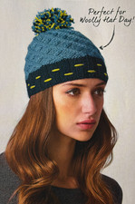 Bergere de France knitting pattern ladies DK cable textured bobble hat