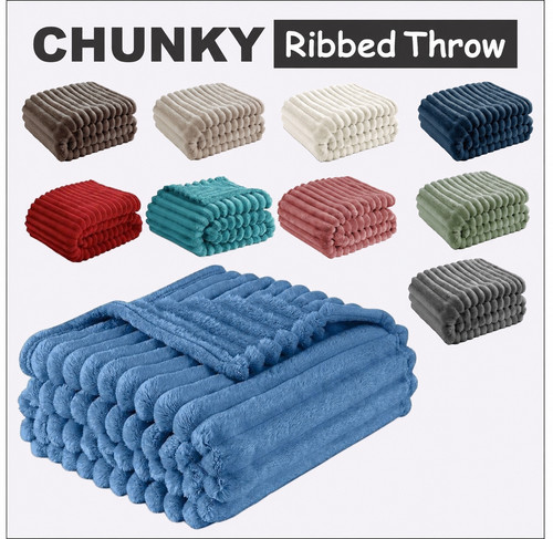 Chunky ribbed waffle - chunky, blanket