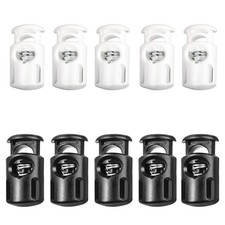 Drawstring Spring-Loaded Cord Lock Plastic Toggle Stopper for Jackets Backpacks