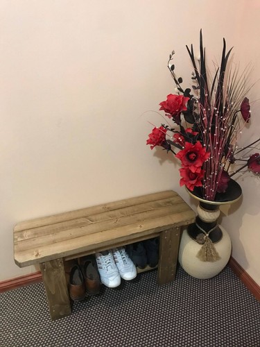 Rustic handmade wooden bench - handmade,