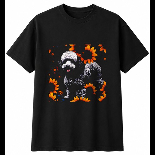 Psychedelic miniature poodle - miniature,