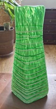 Vintage Glass Vase Green &