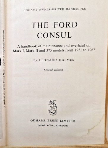 The ford consul - a, of