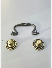 SWAN NECK HANDLE ANTIQUE BRASS FINISH CUPBOARD CABINET DRESSER DRAWER DESK DOOR 