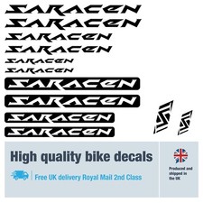 Saracen classic bike decals  with free bike protection (27 pack) free delivery
