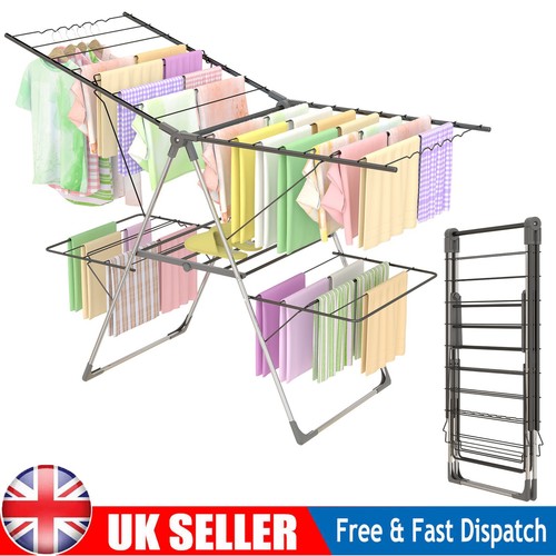 Foldable metal clothes airer - foldable,