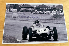 David Piper hand signed F1 photo - 1959 Lotus 16 15x10cm