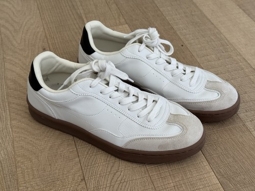 Zara men white trainers - men's,