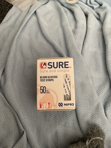 Sure blood glucose strips - blood,