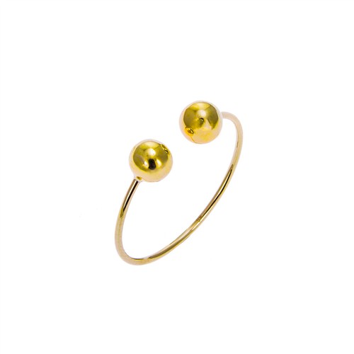 9ct yellow gold - double, ball