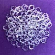 13mm CLEAR Plastic Roman Blind Curtain Rings - Packs of 10, 20, 50 & 100
