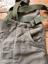 USN WW2 Cold Weather Bibs Deck Overalls Size Medium Vintage US Navy Issue