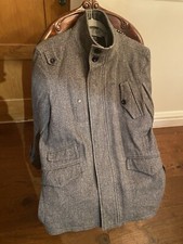 Next Italian Wool Mens Womens Herringbone Modern Stylish Warm Military Coat