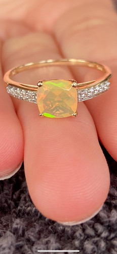 9ct gold tggc ethiopian - tggc, opal
