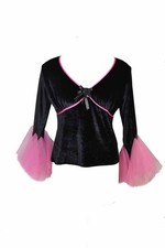 Dark star blouse blk - blk, pink
