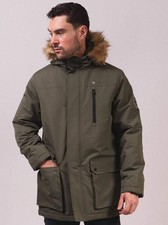 Lambretta Mens Khaki Utility Parka Jacket